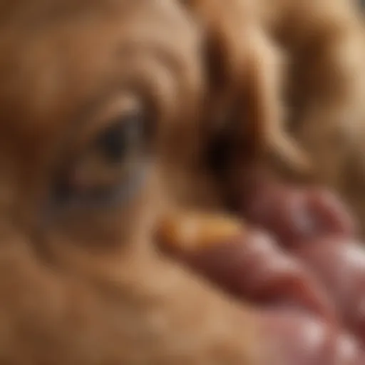 Close-up of a dog's digestive health