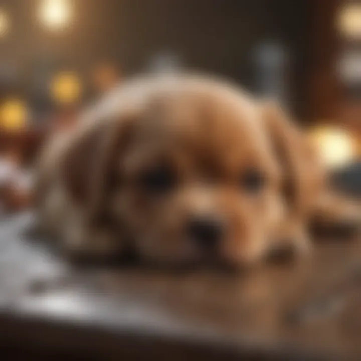 A chart showing common causes of diarrhea in puppies.