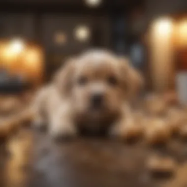 A selection of puppy-friendly foods.