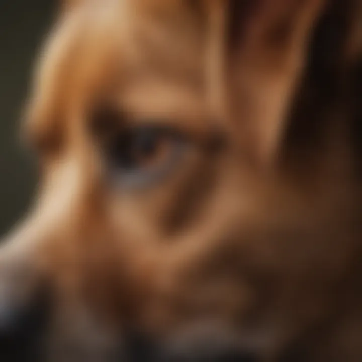 A pet owner examining their dog's ears at home.