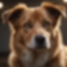 A healthy dog with a shiny coat and bright eyes, representing good overall health.