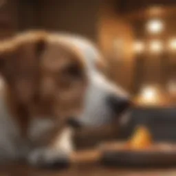 Illustration depicting a dog experiencing discomfort due to diarrhea