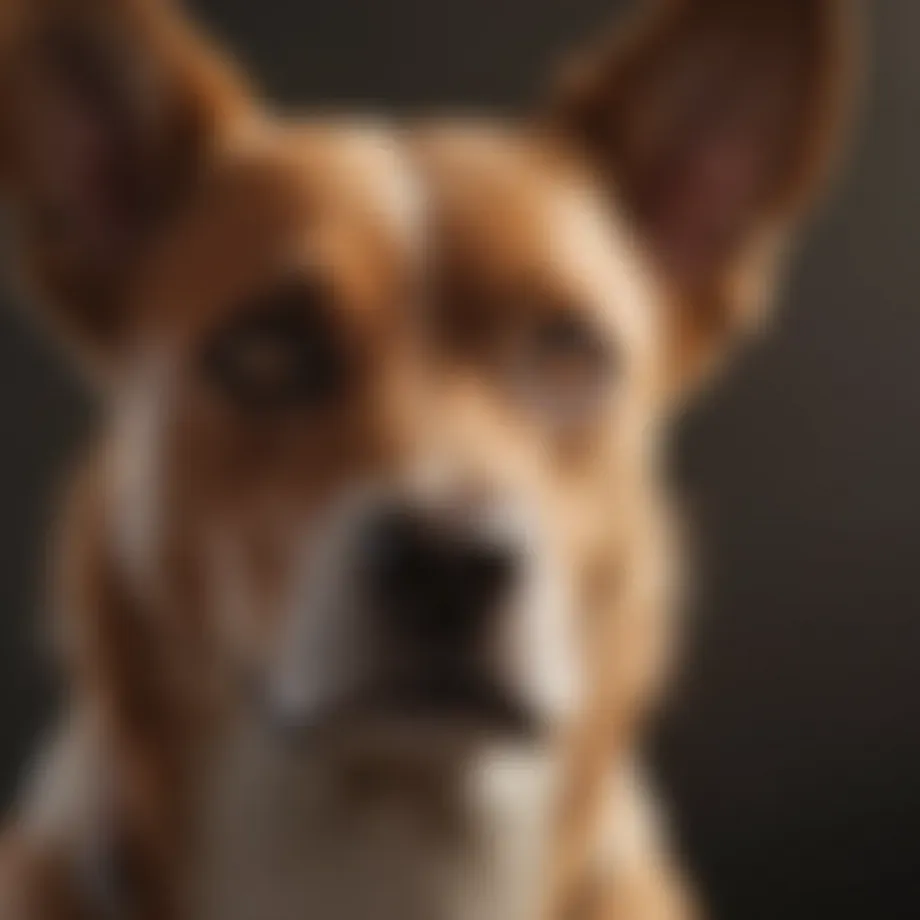 Illustration of a dog experiencing ear discomfort.