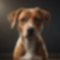 Dog exhibiting signs of hip dysplasia