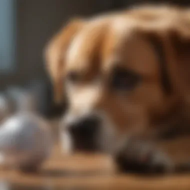 Veterinarian examining a pet with breathing issues