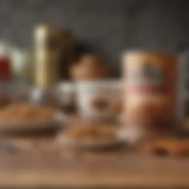 A selection of bland dog food options on a table