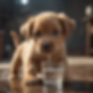 Hydration Strategies for Puppies A puppy drinking fresh water to stay hydrated