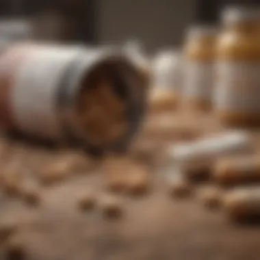 Digestive Health Supplements for Pets An illustration showing various pet digestive health supplements