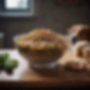 A bowl of bland food prepared for a dog