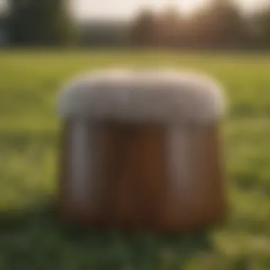 Close-up of soft stool on grass