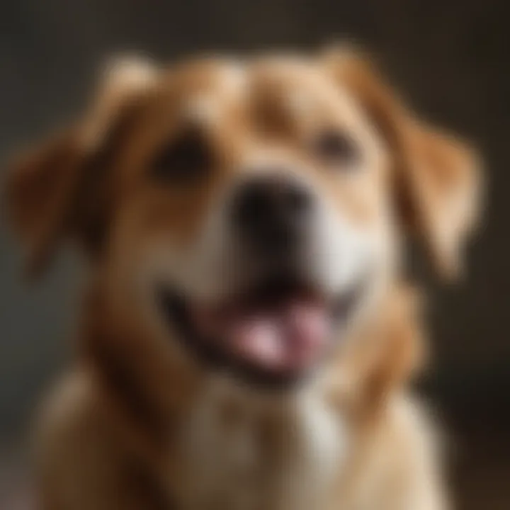 A dog with a happy expression after treatment