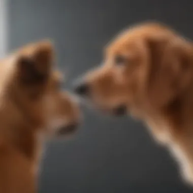 Veterinarian examining a hound dog's ears