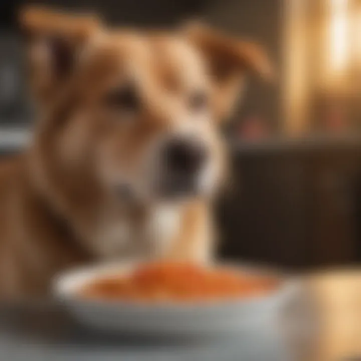 A bowl of bland diet food recommended for dogs with digestive issues