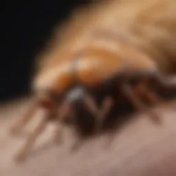 A close-up of a tick on a dog's fur.