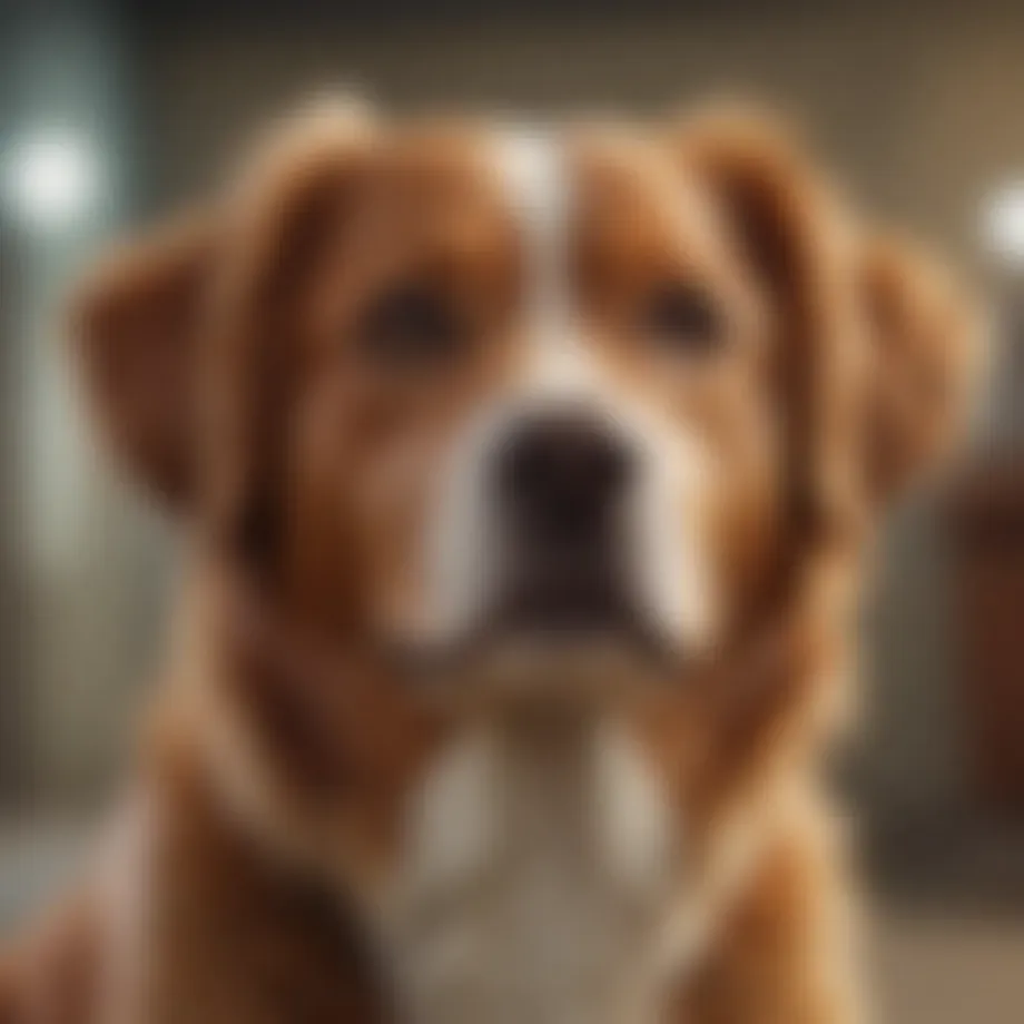 A happy dog with a shiny coat, representing good health.