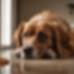 A dog looking distressed with its owner nearby, showcasing concern over diarrhea