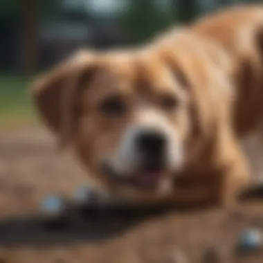 A pet enjoying a moment of playtime