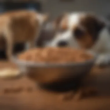 A bowl filled with nutritious dog food aimed at joint health