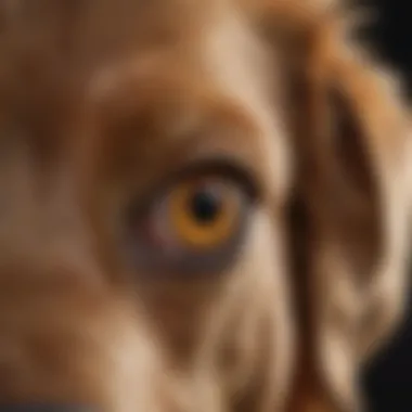 Close-up of dog's ear highlighting infection indicators