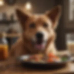 A happy, healthy dog enjoying a meal