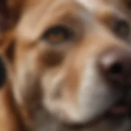 Visual representation of a dog with ear infection symptoms