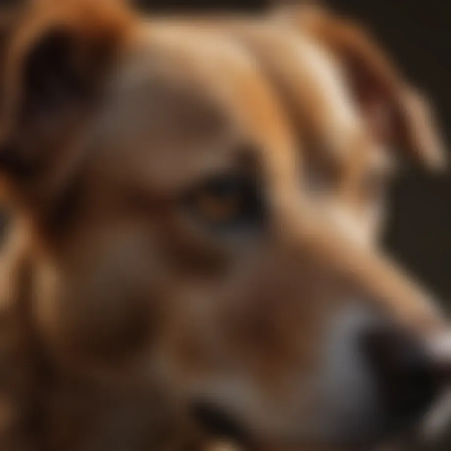 Close-up of a dog with noticeable ear discomfort