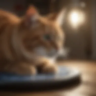 Veterinarian examining a cat for health issues.