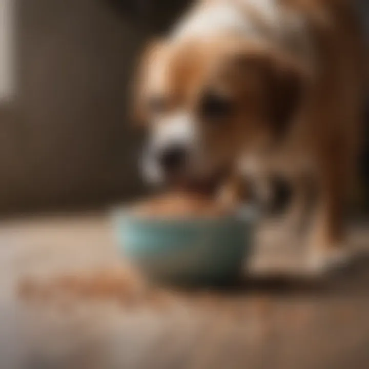 A bowl of bland diet suitable for dogs with diarrhea