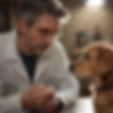 A veterinarian discussing treatment options with a pet owner