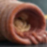 A close-up of a dog's digestive system highlighting potential issues.