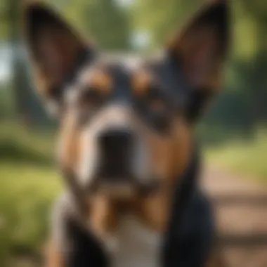 Healthy dog with clean ears enjoying outdoor play