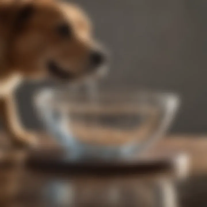 A close-up of a water bowl, highlighting the importance of hydration for dogs