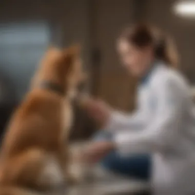 A veterinarian discussing dietary changes with a dog owner