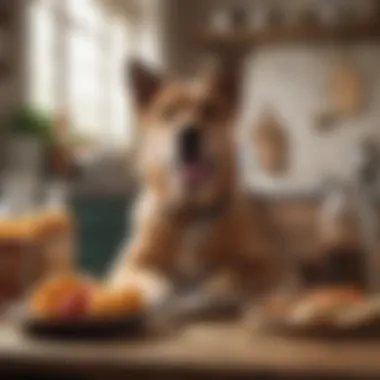 Ingredients for Dog-Friendly Meals An assortment of dog-safe ingredients for homemade meals