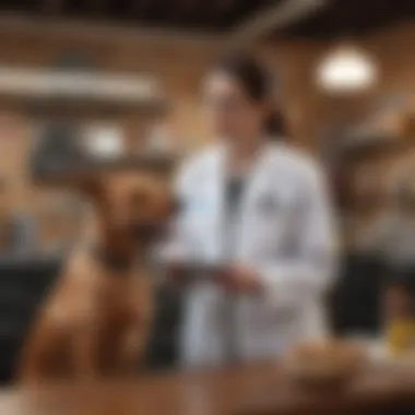 Vet Discussing Dietary Solutions for Dogs A veterinarian consulting a pet owner about dietary changes