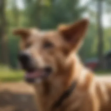 A healthy dog enjoying outdoor activities, showcasing good ear health