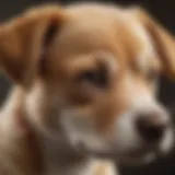 Close-up of a puppy showing signs of hip dysplasia