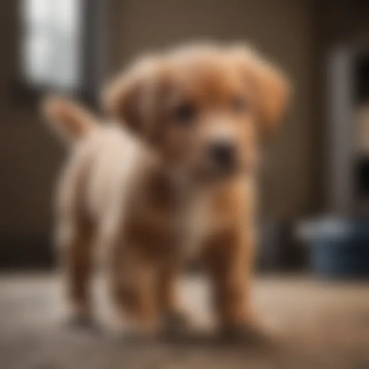 Puppy exercising with gentle movements