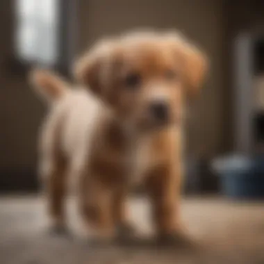 Puppy Engaging in Gentle Exercise for Joint Health Puppy exercising with gentle movements