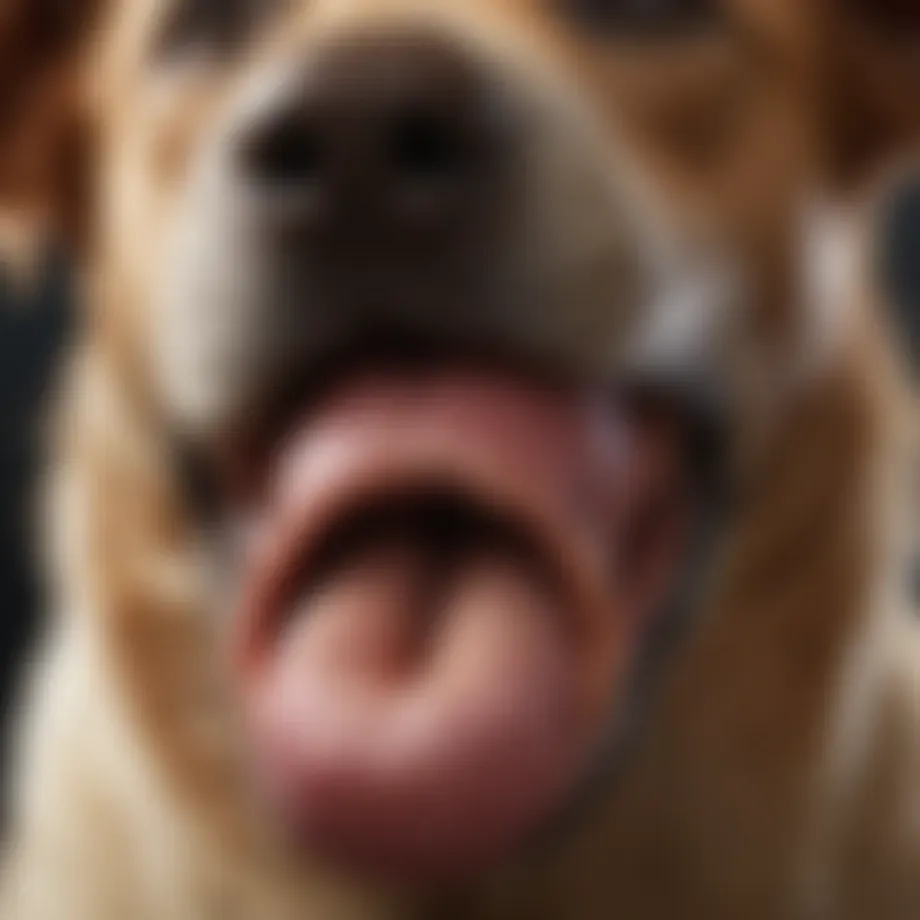 Anatomy of a dog's digestive system highlighting potential obstruction points