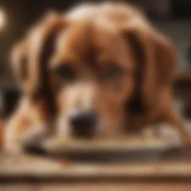 Healthy dog enjoying a balanced meal to improve digestion.