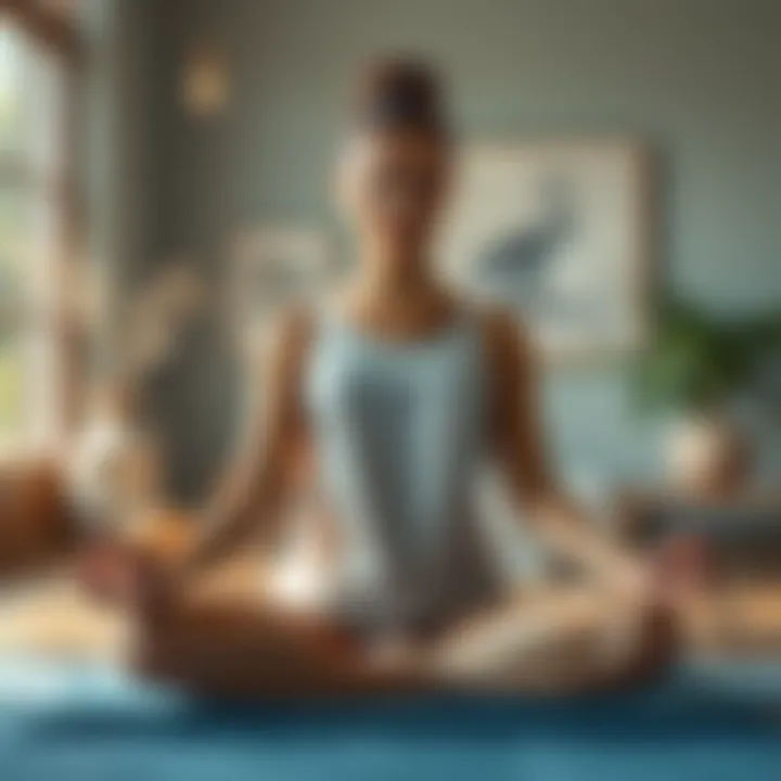 A serene environment showcasing meditation and stress relief techniques.