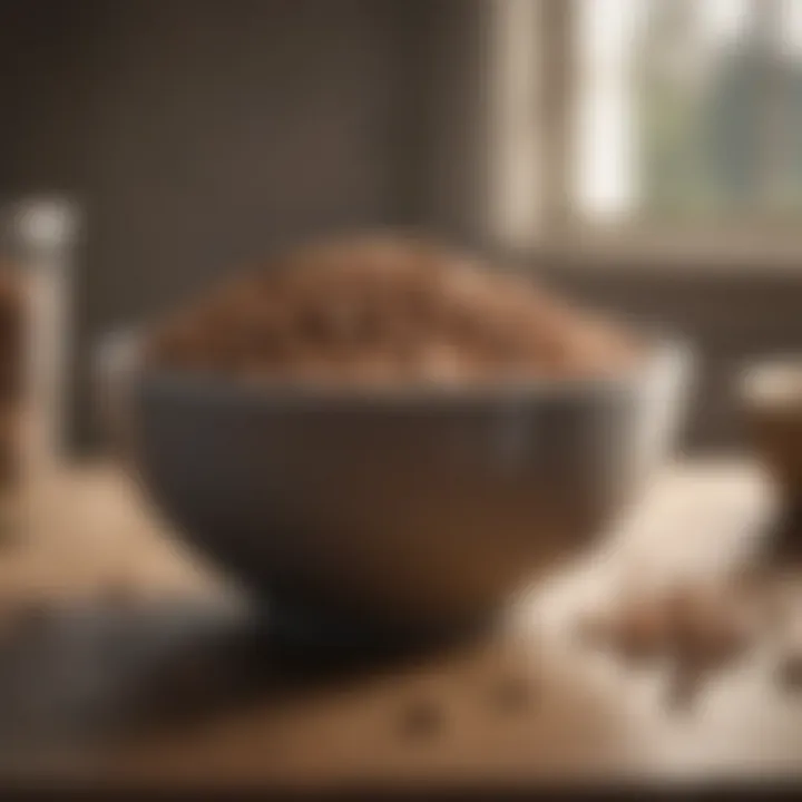 A bowl filled with bland, digestible dog food