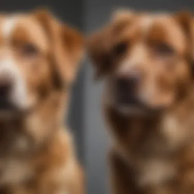 Transformation Effect: Before and After Grooming Before and after images of a dog showcasing the difference a clean cut makes.