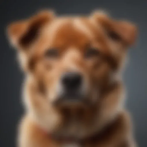 Close-up of a well-groomed dog showcasing a clean cut and shiny coat.