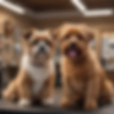 Professional Grooming: Ensuring Health and Aesthetics A professional groomer attending to a dog in a grooming salon.
