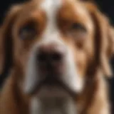 Close-up of a dog showing signs of discomfort