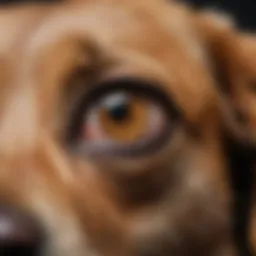 Close-up of a dog's ear showing signs of discomfort