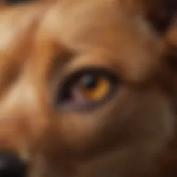 Close-up of a dog's ear showing irritation and redness
