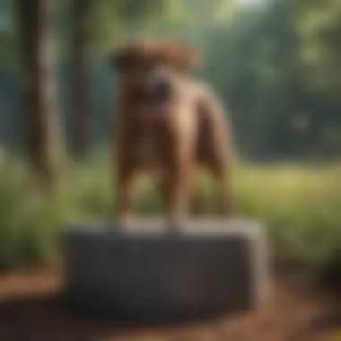 Dog playing in a clean outdoor environment
